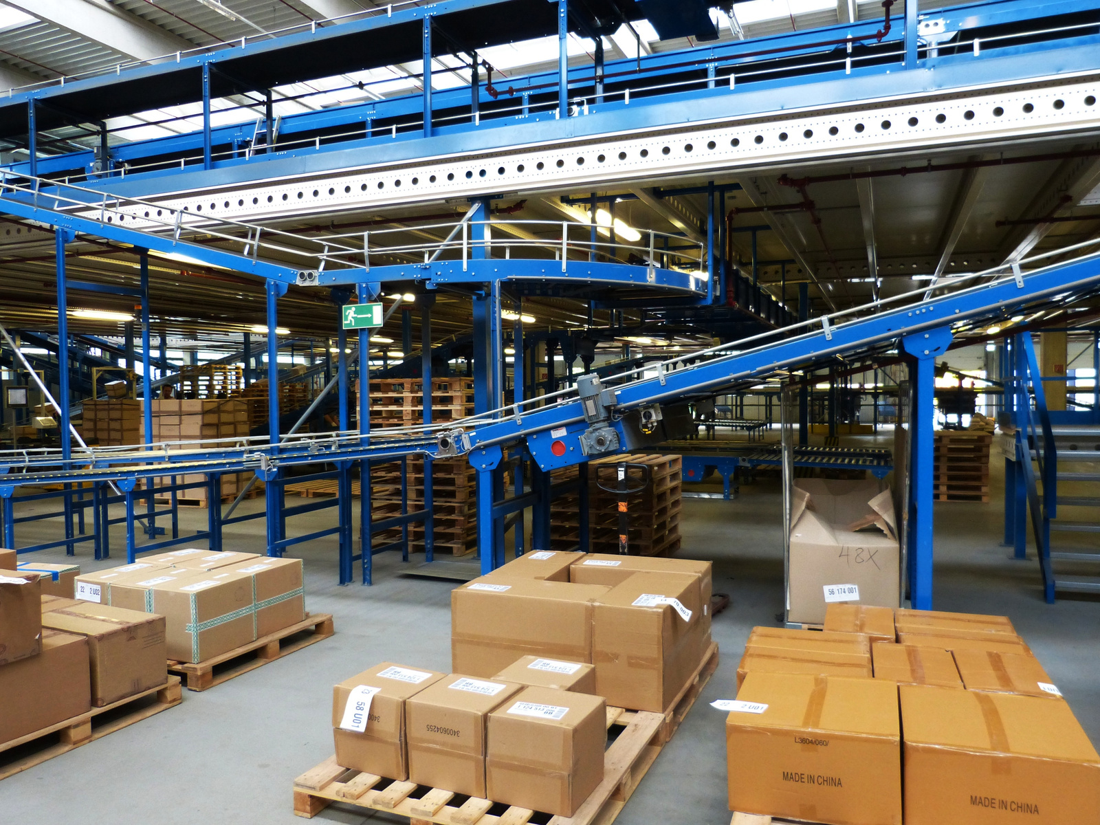 Automated warehouse and logistics operation with conveyor systems