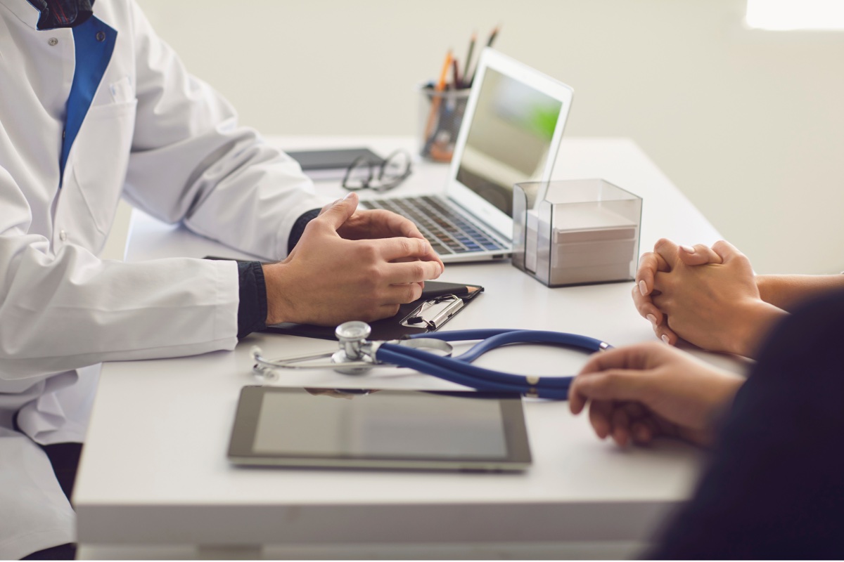 Clinician reviewing patient records