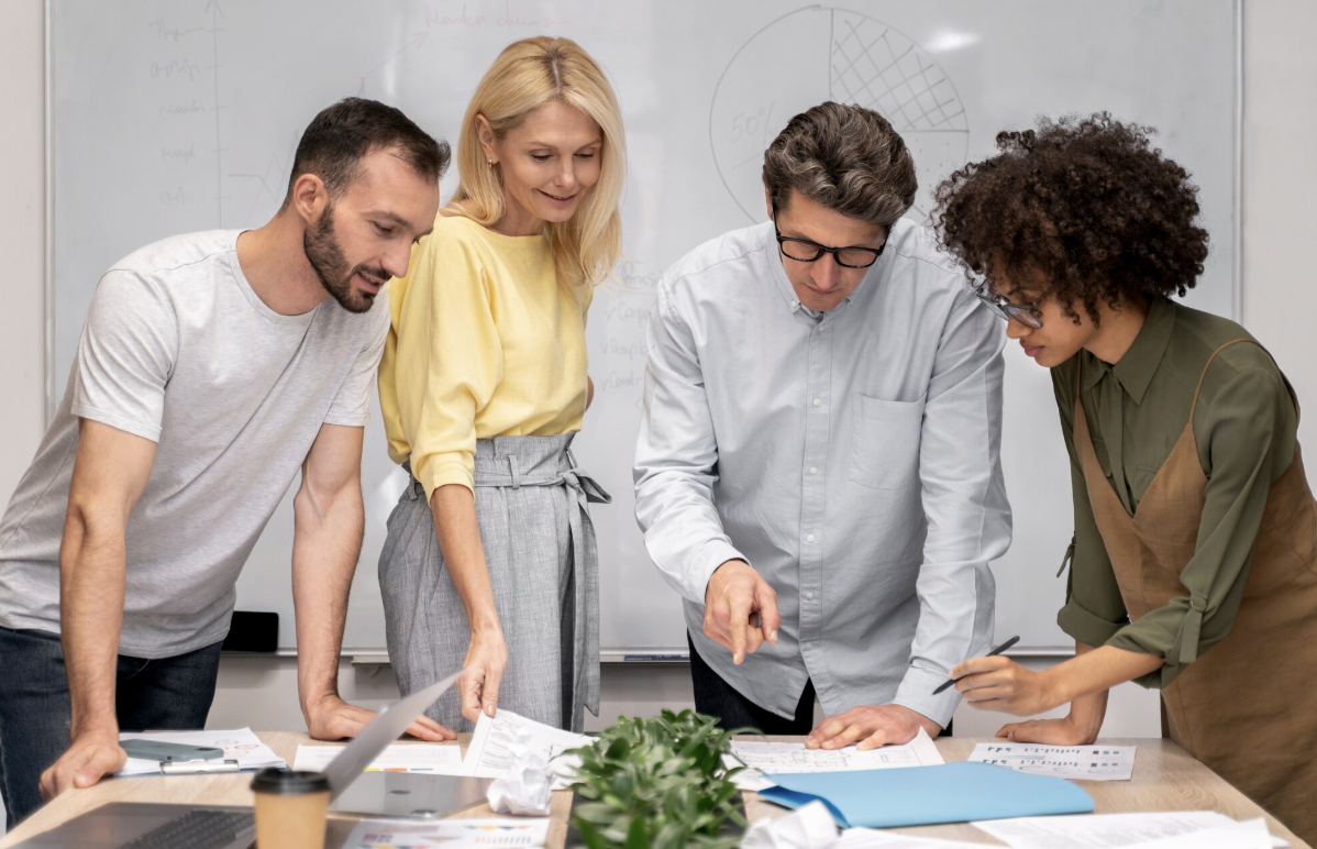 Team reviewing integration workflow